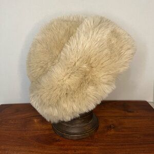 Beautiful Beige Faux Fur Women’s Russian Cossack Style Hat